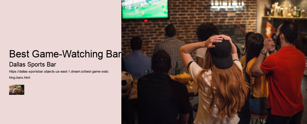 Best Game-Watching Bars